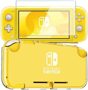 Switch Lite Case for Nintendo Switch Lite, Protective Case with Switch Lite Tempered Glass Screen Protector TPU Cover for Nintendo Switch Lite Case Anti-Scratch and Shock-Absorbent Slim Shell (Clear)