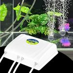 Buraq 4 Way Aquarium Air Pump, Increase Oxygen Level & Improve Aquarium Water Quality, Long Lasing Performance, Energy Saving Design, for Fish Tank (4 Way)