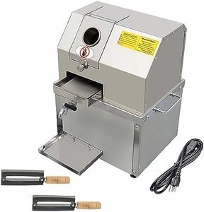 TECHTONGDA Sugarcane Press Electric Sugar Cane Juice Machine Sugarcane Ginger Sweet Sorghum Juice Extractor Pressing with 3 Rollers Stainless Steel Updated Version 110V for Commercial Use