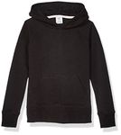 Amazon Essentials Girl's Pullover Hoodie Sweatshirt, Black, Large