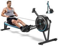MERACH Rowing Machines for Home Gym, Adjustable Air Resistance Professional Indoor Rower, Ergonomic Comfort Seat, Performance Monitor and Device Holder (Air Resistance)