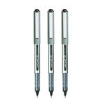 UNI-BALL Eye UB157 0.7mm Roller Ball Pen | Waterproof Pigment Ink | Lightweighted Sleek Body | Long Lasting Smudge Free Ink | School and Office stationery | Black Ink, Pack of 3