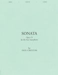 Sonata, Op. 19, for E-Flat Alto Saxophone- Alto Sax