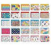 Dessie 50 Different Blank Cards With Envelopes - 4x6 Inch Blank Greeting Cards w/Colored Envelopes & Gold Seals. Colorful Designs - No Repetition. All Occasion Note Cards with Envelopes Set