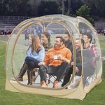 EighteenTek Holiday Decoration Sports Tent with Sealed Floor- Instant Tent Shelter - Outdoor Bubble Tent 1-6 Person - Rain Tent Camping Sun Shelter Pop Up - Clear, Patent Pending Protected Design