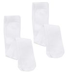 WB SOCKS 2 pairs of Plain White Baby Tights