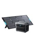 Anker SOLIX C1000 Gen 2 Portable Power Station with 400W Solar Panel, 2,000W (Peak 3,000W) Solar Generator, Full Charge in 49 Min, 1,024Wh LiFePO4 Battery for Home Backup, Power Outages, and Camping