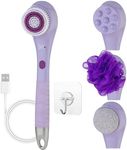 Spa Sciences - NERA - 4-in-1 Shower/Bath Body Brush for Exfoliation, Deep Cleansing, Foot Care, Lotion Infuser, and Massage