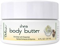 Deluvia Shea Body Butter - Raw Fair Trade Shea Butter, Organic Rose Hip Oil, Organic Lavender, Organic Jojoba Oil, Cocoa Butter & Dead Sea Minerals. Intense Moisturizing Body Cream.