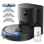 Robot Vacuum Cleaner with Mop, 5000Pa Laser Navigation Robotic Vacuums with 3.3L Self-Empty Base, Smart Mapping,150 Mins Runtime, Schedule, App Alexa Voice Control for Carpet and Pet Hair, Q10 Pro