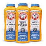 Arm & Hammer Foot Powder For Shoes & Feet Odor Eliminator & Foot Moisture Absorber - 3 Pack