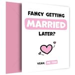 Groom Gifts From Bride - Fancy Getting Married Later - Wedding Day Card for Bride or Groom To Be