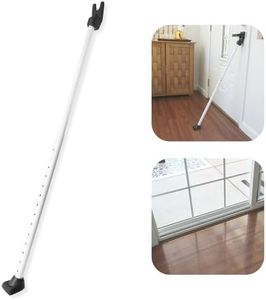 SECURITYMAN Adjustable Door Security Bar - Constructed of High Grade Iron - Great for Apartment Security or Home Protection Door Stoppers - (22.25” - 43.7” for Doors) (22.25” - 39.25” for Patio Doors)