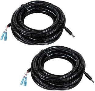 2 Pcs Chew-Resistant Trail Camera Power Cables, Compatible with Stealth Cam, Spypoint, Moultrie, Browning, Wildgame Innovations, Muddy, Covert WC20, WC30, Black Gate, etc. 5.5x2.1mm DC Plug, 79"