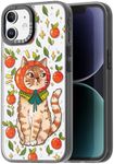 casevivid Compatible for iPhone 12 Case Cute Aesthetic - Durable Fashion Funny Phone Case - Girly Kitty Cat Pattern Print Cover Design for Woman Girl 6.1 inches Black