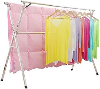Clothes Drying Rack for Laundry Free Installed Space Saving Folding Hanger Rack for Home Heavy Duty Stainless Steel