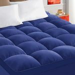 Mattress Topper Rv King Size, CYMULA Cooling Mattress Pad Cover for Bed Back Pain, Extra Thick Pillow top Down Alternative Overfilled Plush with 8-21 Inch Deep Pocket - 72"x80" Navy
