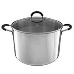 Large Stock Pot-Stainless Steel Pot with Lid-Compatible with Electric, Gas, Induction or Gas Cooktops-12-Quart Capacity Cookware by Classic Cuisine