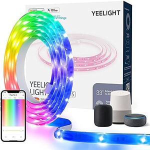 Yeelight Smart Led Strip Lights, 2m/6.5 FT WiFi RGB Led Light Strips Music Sync,App & Voice Control,Work with Razer Chroma,Homekit,Siri,Alexa,Google,Flexible Led Lights for TV,Bedroom,Room