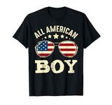 4th of July All American Boy Flag Patriotic Independence T-Shirt