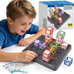 VkotaVkoty 2026 New Laser Maze Reasoning Game, STEM Toys for Ages 8-13 with 60+ Challenges Puzzle Game, Board Games for 8-13 Years Old Children Gift, Learning Education Toys for Space & Logic - 37 Pcs
