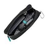 The Caravan Neoprene Case by Wrap-It Storage - Laptop Charger Case, Electronics and Laptop Accessories Pouch, Computer Power Cord and Accessories Bag, and Travel Case or Pen and Pencil Pouch, Black