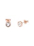 Ted Baker Sinaa Crystal Stud Earrings For Women (Rose Gold/Crystal)