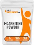 BulkSupplements.com L-Carnitine Powder - Carnitine Supplement, L Carnitine 1000mg, Carnitine Powder - Amino Acid Supplement, Gluten Free, 1g per Serving, 100g (3.5 oz) (Pack of 1)