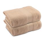 Kinton Crafts Oasis Classic Cotton Bath Towel (Pack of 2, 75x150cm, 500GSM) Soft|Highly Absorbent|Ideal for Gym|Hotel|Quick Drying|Lightweight|Perfect for Daily Use- Beige