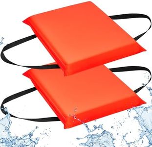 Silipull 2 Pcs Flotation Cushion Throwable PFD Boat Cushion Summer Throwable Flotation Device Foam Boat Seat Cushion Life Preserver for Safety Device Float Sailing Fishing Marine (Orange)