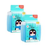 Cool Coolers By Fit + Fresh, 4 Pack Slim Ice Packs, Space Saving Reusable Ice Packs for Lunch Boxes or Coolers, Blue, 2 Packs of 4