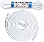 Shoelaces Round Athletic Shoes Lace (2 Pair) for Shoe and Boot Laces Shoelaces Replacements (45" inches (114 cm), White)