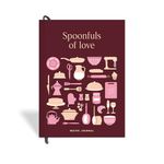 7mm Recipe Journal | Spoonfuls of Love | Make your own Recipe and Cook Book | Kitchen Essential | A5 Size | 4 Sticker sheets | Hardbound and Laminated |14.8 X 21 cms | Maroon