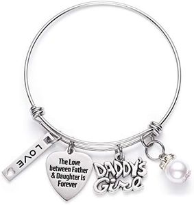 LParkin Men's The Love Between Father and Daughter is Forever Bangle Daddys Girl Bracelet Bangle