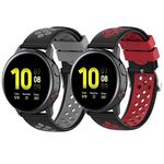 Fit for Samsung Galaxy Watch Active 2 40mm/ 44mm Watch Bands, Polar Ignite 20mm Silicone Quick Release Replacement Band Straps Wristbands Fit for Garmin VivoActive 3 Music Women Men (Black Red)