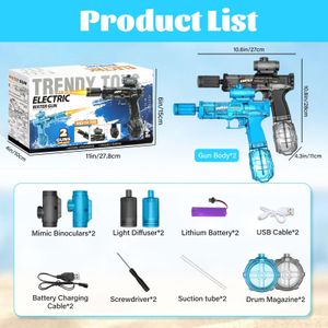 Electric Water Gun 2-Pack – Black and Blue