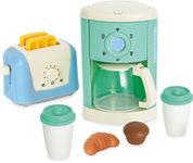 Casdon 66050 Breakfast Takeaway Set | Toy Coffee Maker & Toaster for Children Aged 3 Years & Up | Pop Up Toast Included