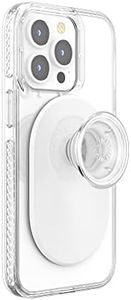 PopSockets: PopGrip for MagSafe - Expanding Phone Stand and Grip with a Swappable Top for Smartphones and Cases - Clear White