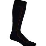 Icebreaker Ski+ Medium Over The Calf Socks Black LG (Men's Shoe 11-12.5)