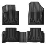 3W Floor Mats Fit for 2022-2024 2025 Hyundai Tucson (Not for Hybrid) All Weather TPE Non-Slip Odorless Custom Fit Car Floor Liners 1st & 2nd Row Black 10+ Years Lifespan