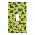 Marijuana Pot Weed Leaf Pattern Plastic Wall Decor Toggle Light Switch Plate Cover