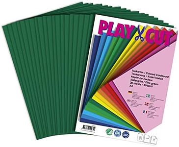 PLAY-CUT, Lot de 20 feuilles cartonnées A4 220 g/m² - Vert pin.