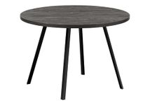 Monarch Specialties I 1153 Dining Table, 48" Round, Small, Kitchen, Dining Room, Metal, Laminate, Black, Contemporary, Modern