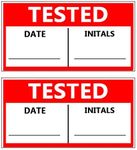 Tested Date Initials Warning Stickers Labels，1.5 x 3"Tested Stickers with Write-On Date Initials for Cosmetic Testing Warehouse Manufacturing 500 Lables per roll