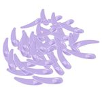 T.O.G. 100Pcs Mini Cosmetic Spatula Mixing Sampling Facial Cream Mask Spoon Purple
