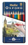 Helix Oxford Colouring Pencils in Metal Tin (Pack of 12)