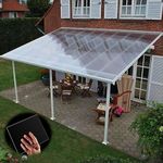 Clear Polycarbonate Sheets,Roof Panels,Greenhouse Shed Roof Sheet Garage Roofing Covers,UV Protection Rainproof Outdoor Awning Covers,Glass Replacement,Easy to Bend & Cut (4x29.5ft)