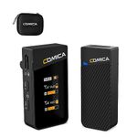 Comica Vimo C1 Wireless Lavalier Microphone with Noise Cancellation, Muting, Safety Mode,Wireless Lav mic for Cameras Android Smartphone iPhone Video Recording Live-Streaming Vlogging