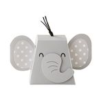 Kate Aspen 28381NA Elephant Favor Box (Set of 12), Grey and Black