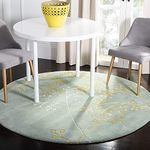 UNIQUE CARPET CREATION Hand Tufted Round Woollen Modern Area Rug for Living Room 8 X 8 Feet (Round) Mint Berry